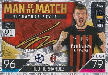Theo Hernandez A.C. Milan 2022/23 Topps Match Attax ChL Man of the Match Signature Style #444