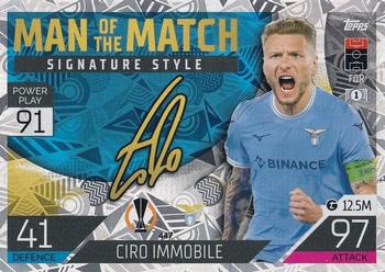 Ciro Immobile Lazio Roma 2022/23 Topps Match Attax ChL Man of the Match Signature Style #447