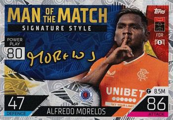 Alfredo Morelos Rangers 2022/23 Topps Match Attax ChL Man of the Match Signature Style #450