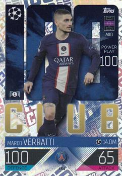 Marco Verratti Paris Saint-Germain 2022/23 Topps Match Attax ChL 100 Club #454