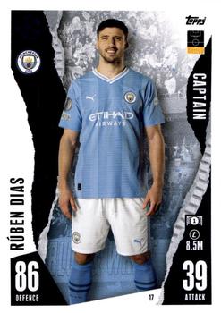 Ruben Dias Manchester City 2023/24 Topps Match Attax UEFA ChL Captain #17