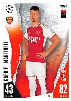 Gabriel Martinelli Arsenal 2023/24 Topps Match Attax UEFA ChL #43