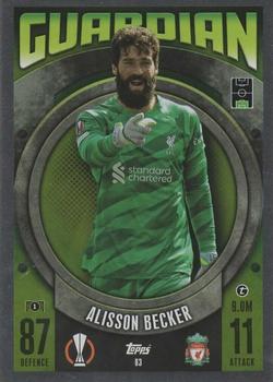 Alisson Becker Liverpool 2023/24 Topps Match Attax UEFA ChL Guardian #83