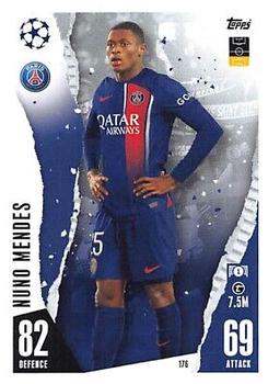 Nuno Mendes Paris Saint-Germain 2023/24 Topps Match Attax UEFA ChL #176