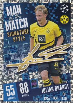 Julian Brandt Borussia Dortmund 2023/24 Topps Match Attax UEFA ChL Man of the Match Signature Style #417