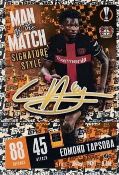 Edmond Tapsoba Bayer 04 Leverkusen 2023/24 Topps Match Attax UEFA ChL Man of the Match Signature Style #419