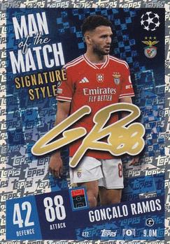 Goncalo Ramos SL Benfica 2023/24 Topps Match Attax UEFA ChL Man of the Match Signature Style #422