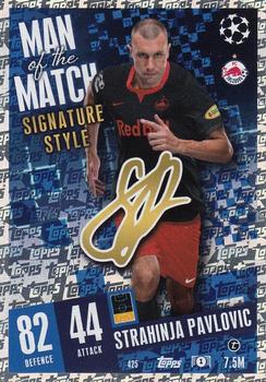 Strahinja Pavlovic Red Bull Salzburg 2023/24 Topps Match Attax UEFA ChL Man of the Match Signature Style #425
