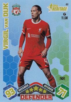 Virgil van Dijk Liverpool 2023/24 Topps Match Attax UEFA ChL Topps Heritage #451