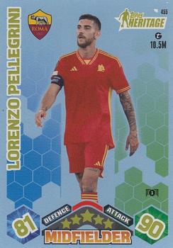 Lorenzo Pellegrini AS Roma 2023/24 Topps Match Attax UEFA ChL Topps Heritage #455