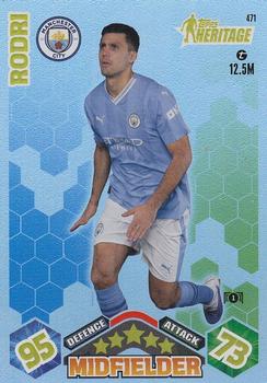 Rodri Manchester City 2023/24 Topps Match Attax UEFA ChL Topps Heritage #471