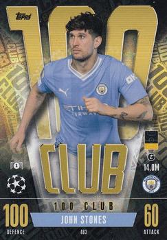 John Stones Manchester City 2023/24 Topps Match Attax UEFA ChL 100 Club #483