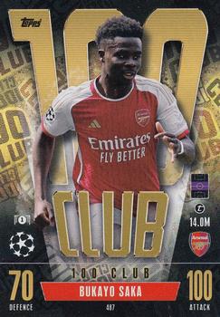 Bukayo Saka Arsenal 2023/24 Topps Match Attax UEFA ChL 100 Club #487