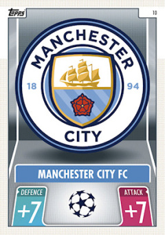 Club Badge Manchester City 2021/22 Topps Match Attax ChL Team Badge #10