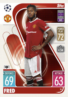 Fred Manchester United 2021/22 Topps Match Attax ChL #36