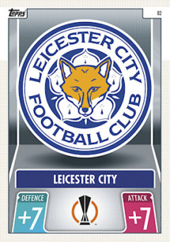 Club Badge Leicester City 2021/22 Topps Match Attax ChL Team Badge #82