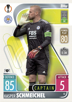 Kasper Schmeichel Leicester City 2021/22 Topps Match Attax ChL Captain #83