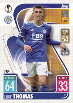 Luke Thomas Leicester City 2021/22 Topps Match Attax ChL #84