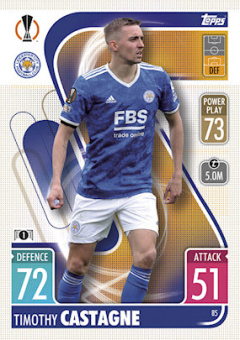 Timothy Castagne Leicester City 2021/22 Topps Match Attax ChL #85