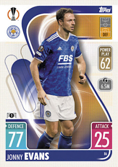 Jonny Evans Leicester City 2021/22 Topps Match Attax ChL #86