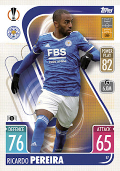 Ricardo Pereira Leicester City 2021/22 Topps Match Attax ChL #87