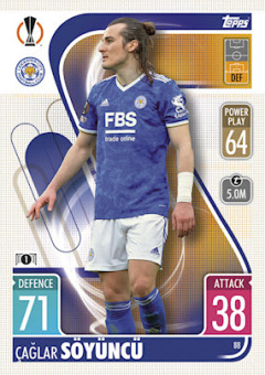 Caglar Soyuncu Leicester City 2021/22 Topps Match Attax ChL #88