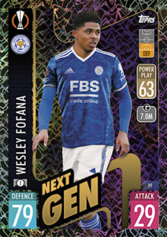Wesley Fofana Leicester City 2021/22 Topps Match Attax ChL Next Gen #89