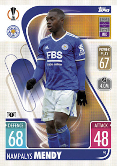 Nampalys Mendy Leicester City 2021/22 Topps Match Attax ChL #90