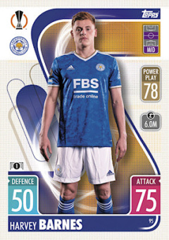 Harvey Barnes Leicester City 2021/22 Topps Match Attax ChL #95