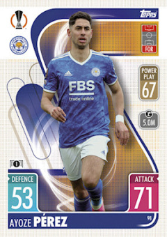 Ayoze Perez Leicester City 2021/22 Topps Match Attax ChL #98