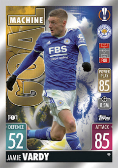 Jamie Vardy Leicester City 2021/22 Topps Match Attax ChL Goal Machine #99