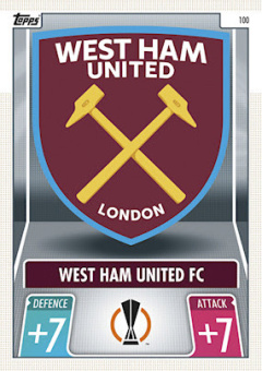 Club Badge West Ham United 2021/22 Topps Match Attax ChL Team Badge #100