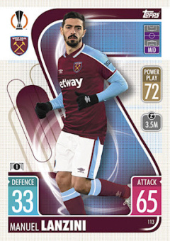 Manuel Lanzini West Ham United 2021/22 Topps Match Attax ChL #113