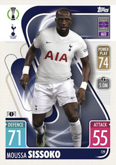 Moussa Sissoko Tottenham Hotspur 2021/22 Topps Match Attax ChL #129