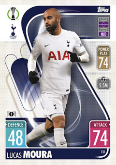 Lucas Moura Tottenham Hotspur 2021/22 Topps Match Attax ChL #131