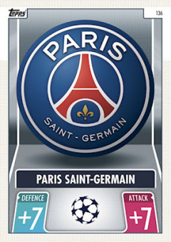 Club Badge Paris Saint-Germain 2021/22 Topps Match Attax ChL Team Badge #136