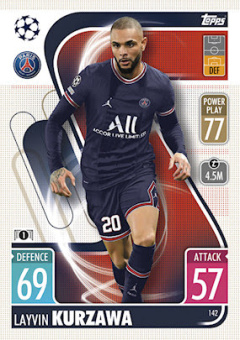 Layvin Kurzawa Paris Saint-Germain 2021/22 Topps Match Attax ChL #142