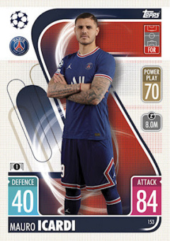 Mauro Icardi Paris Saint-Germain 2021/22 Topps Match Attax ChL #153