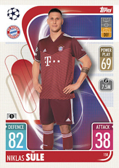 Niklas Sule Bayern Munchen 2021/22 Topps Match Attax ChL #158