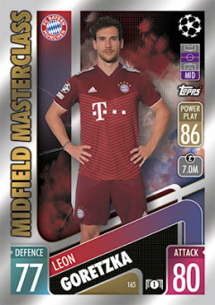 Leon Goretzka Bayern Munchen 2021/22 Topps Match Attax ChL Midfield Masterclass #165