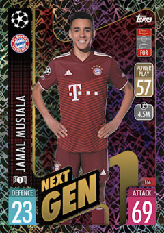 Jamal Musiala Bayern Munchen 2021/22 Topps Match Attax ChL Next Gen #166