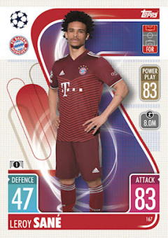 Leroy Sane Bayern Munchen 2021/22 Topps Match Attax ChL #167