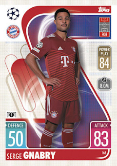 Serge Gnabry Bayern Munchen 2021/22 Topps Match Attax ChL #168