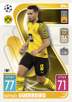 Raphael Guerreiro Borussia Dortmund 2021/22 Topps Match Attax ChL #176