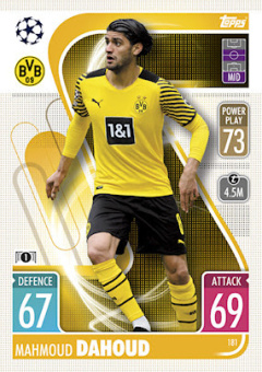 Mahmoud Dahoud Borussia Dortmund 2021/22 Topps Match Attax ChL #181