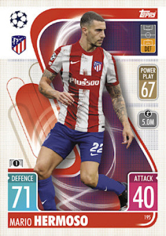 Mario Hermoso Atletico Madrid 2021/22 Topps Match Attax ChL #195