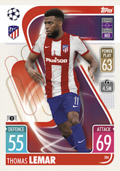 Thomas Lemar Atletico Madrid 2021/22 Topps Match Attax ChL #204