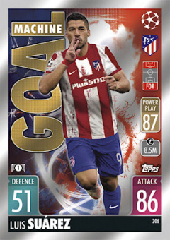 Luis Suarez Atletico Madrid 2021/22 Topps Match Attax ChL Goal Machine #206