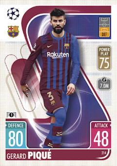 Gerard Pique FC Barcelona 2021/22 Topps Match Attax ChL #214
