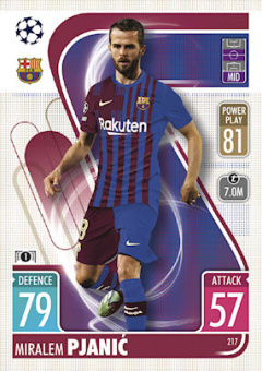 Miralem Pjanic FC Barcelona 2021/22 Topps Match Attax ChL #217